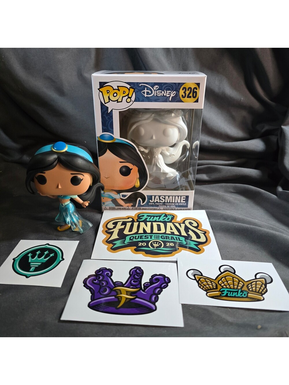Funko Proto Princess Jasmine Disney's Aladin SDCC 2026 Fundays In Hand With Pins